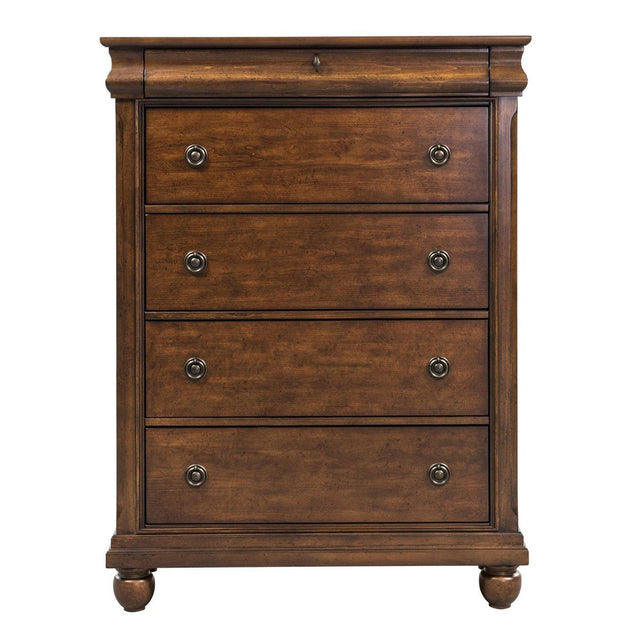 Liberty Furniture Rustic Traditions - 5 Drawer Chest - Dark Brown