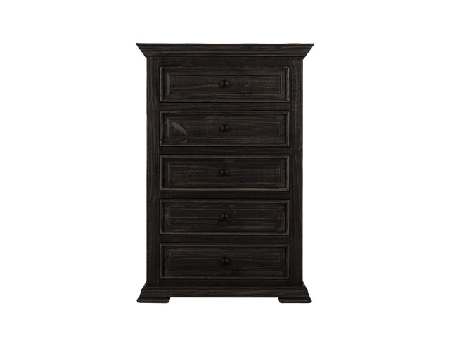 International Furniture Direct Terra - 5-Drawer Chest - Tricorn Black
