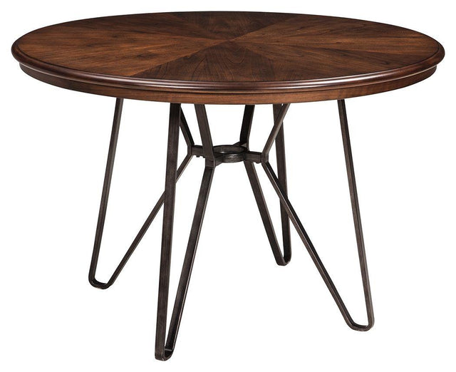 Ashley Centiar Round Dining Room Table - Two-tone Brown