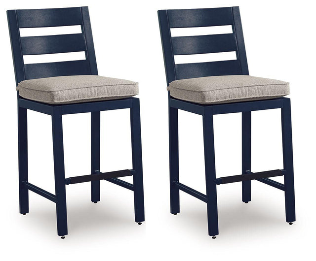 Ashley East Beach Barstool (2/CN) - Navy Blue