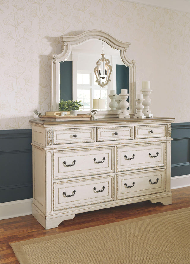 Ashley Realyn - Dresser, Mirror - 7-drawer - Two-tone