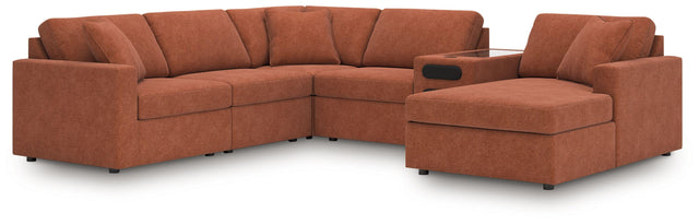 Ashley Modmax - Spice - 6-Piece Sectional With Audio System And Raf Corner Chaise