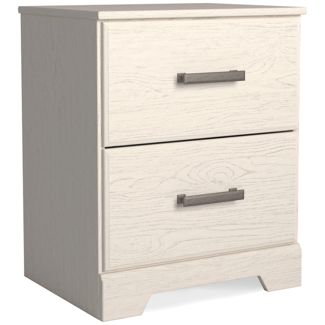 Ashley Stelsie Two Drawer Night Stand - White
