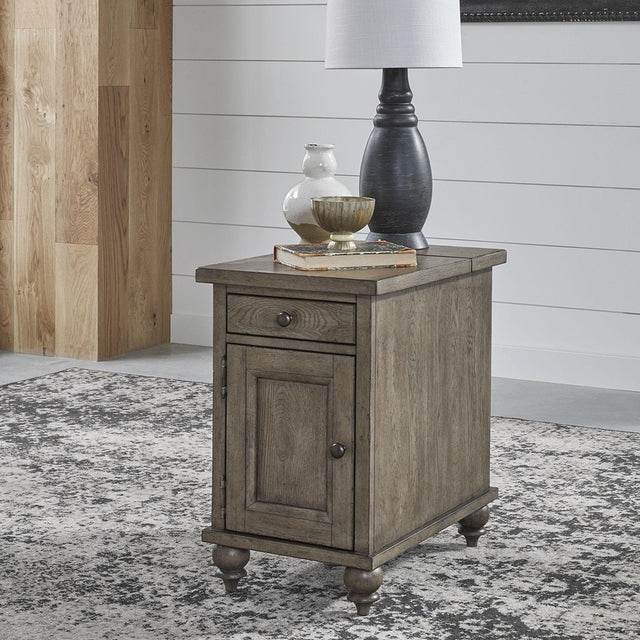 Liberty Furniture Americana Farmhouse - Chair Side Table - Light Brown