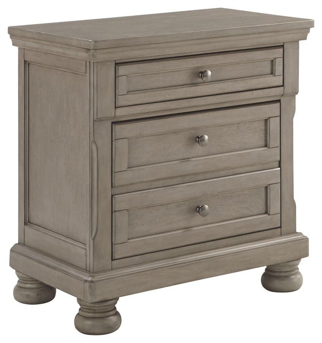 Ashley Lettner Two Drawer Night Stand - Light Gray