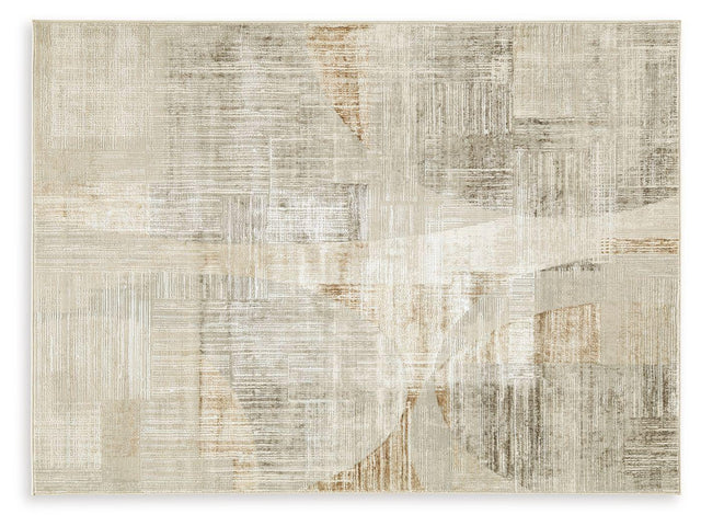 Ashley Truward Medium Rug - Linen/Gray/Caramel