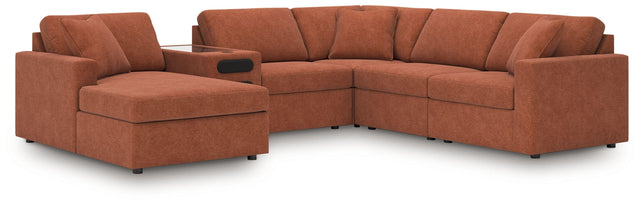 Ashley Modmax - Spice - 6-Piece Sectional With Audio System And Laf Corner Chaise