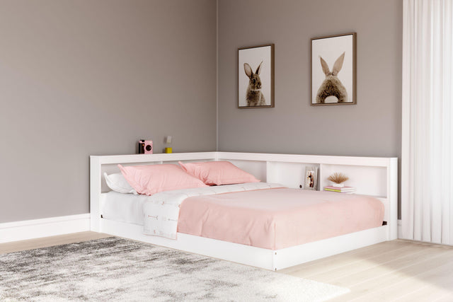 Ashley Piperton - White - Full Bookcase Storage Bed