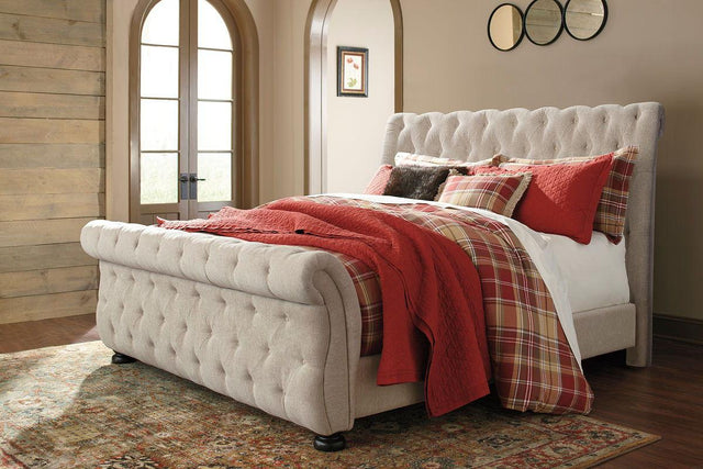 Ashley Willenburg - Linen - Queen Upholstered Bed