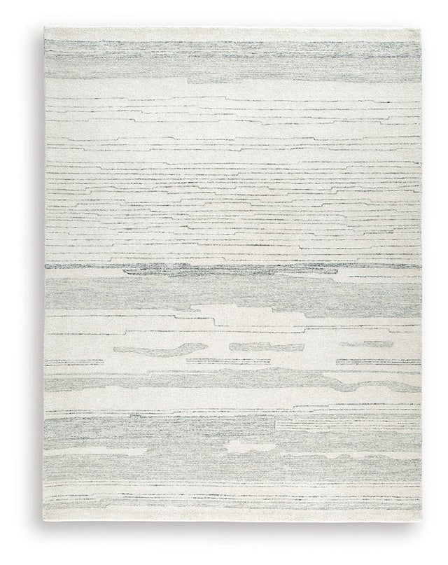 Ashley Genemost Large Rug - Ivory/Blue