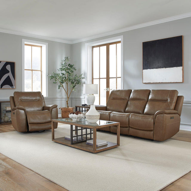 Liberty Furniture Collins - Sofa & Recliner - Brown