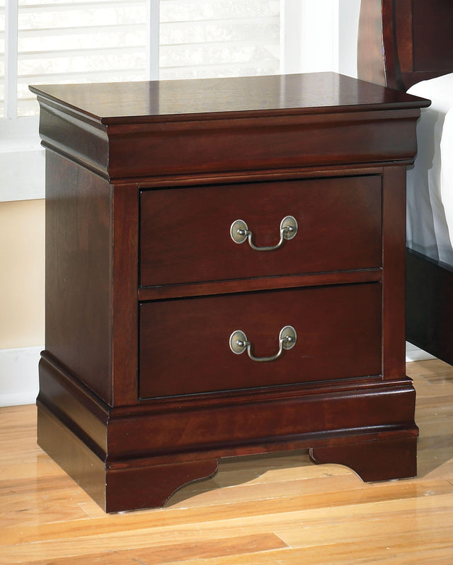 Ashley Alisdair Two Drawer Night Stand - Reddish Brown