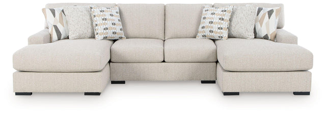 Ashley LaureLGrove - Pebble - 3-Piece Double Chaise Sectional With Armless Loveseat