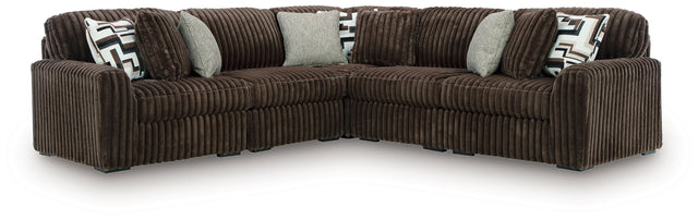 Ashley Midnight-Madness - 5-Piece Sectional - Chocolate