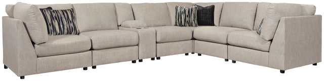 Ashley Kellway - Bisque - Armless Chairs Corner 7 Pc Sectional