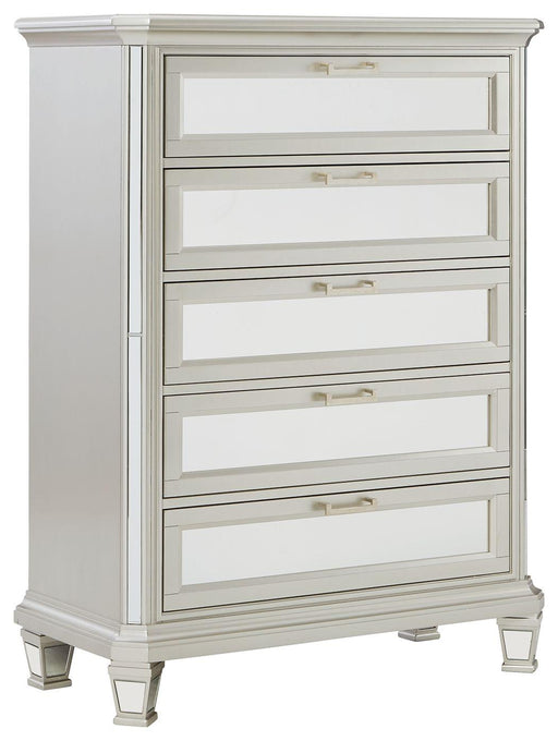 Ashley Lindenfield Five Drawer Chest - Silver