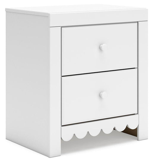 Ashley Mollviney Two Drawer Night Stand - White