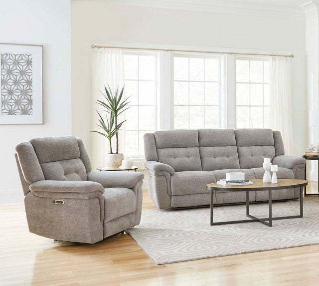 Parker House Richland - Power Reclining Sofa And Recliner - Bristol Gray