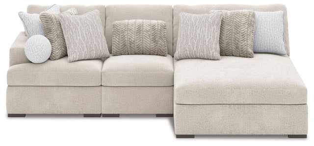 Ashley Cuddle Plush - Arctic - 3-Piece Sectional With Armless Chaise And LAF Corner Chair