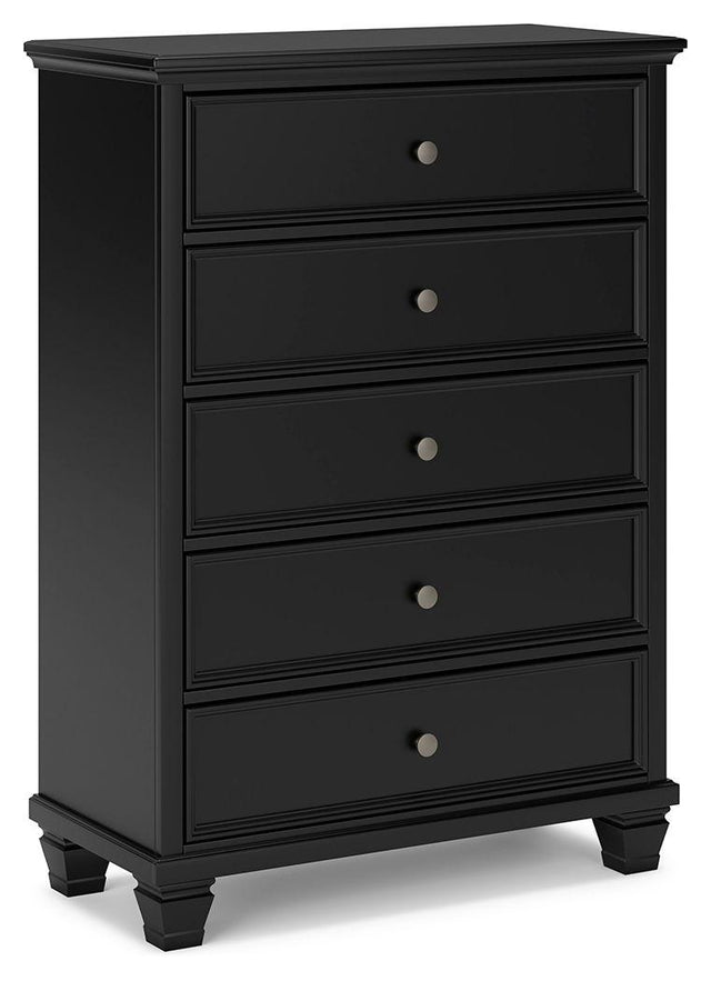 Ashley Lanolee Five Drawer Chest - Black