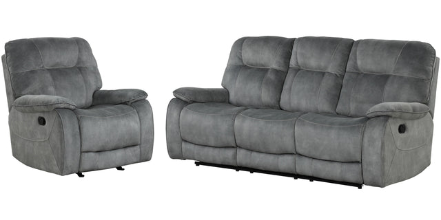 Parker House Cooper - Manual Reclining Sofa And Recliner - Shadow Gray