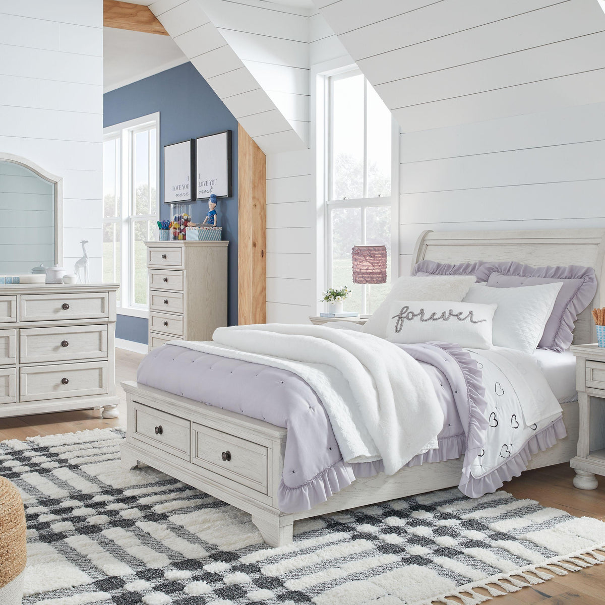 Ashley Robbinsdale - 5 Pc. - Dresser, Mirror, Full Sleigh Storage Bed ...