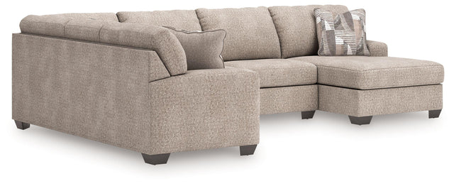Ashley Seyler Lane - Beige - 3-Piece Sleeper Sectional With  RAF Corner Chaise And LAF Sofa