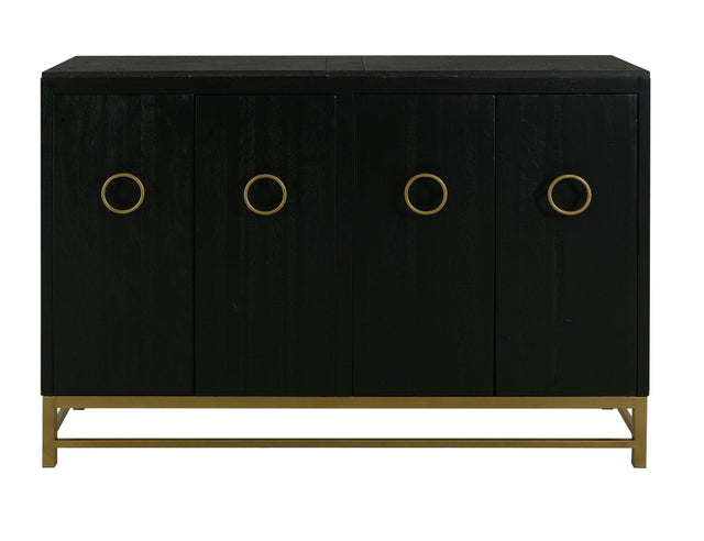 International Furniture Direct Dark Ebano - Console - Charcoal Black