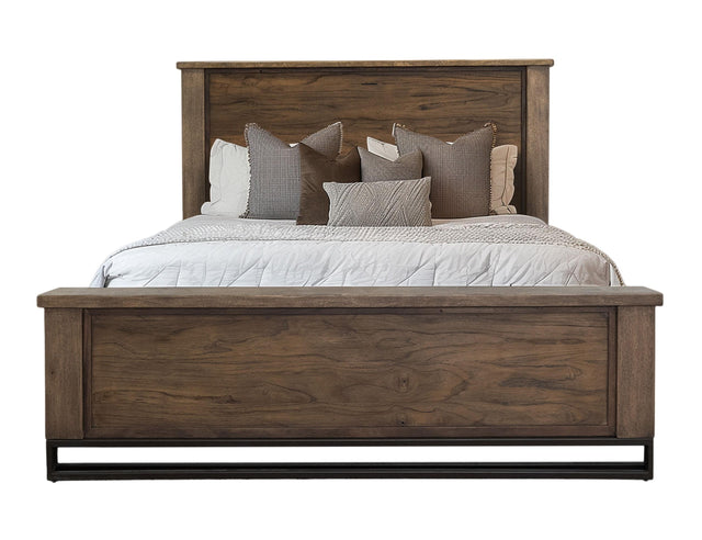 International Furniture Direct Natural Teca - King Bed - Dark Brown