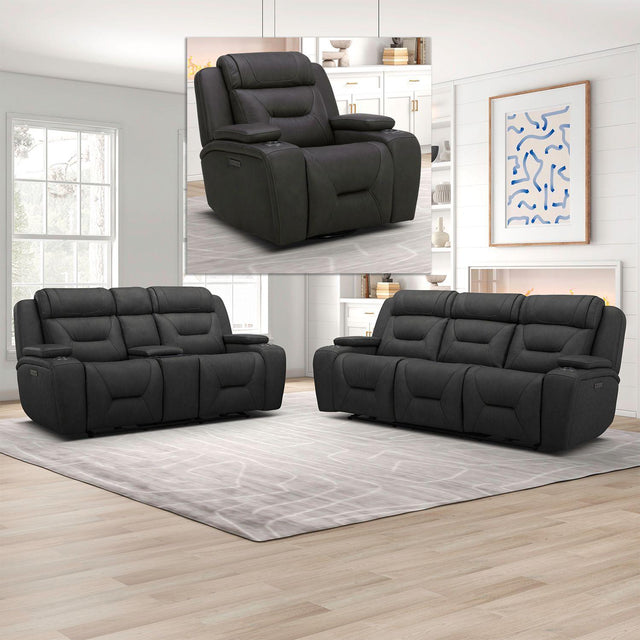 Liberty Furniture Chapman - Sofa With Loveseat & Recliner - Dark Gray