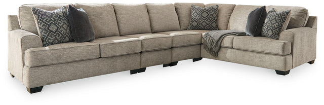 Ashley Bovarian - Stone - 4-Piece Sectional With LAF Loveseat