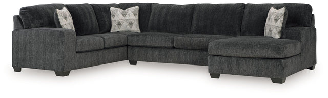 Ashley Hollyview - Shadow - 3-Piece Sectional With Raf Corner Chaise