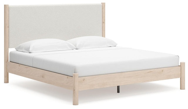 Ashley Cadmori - Two-tone - King Upholstered Panel Bed