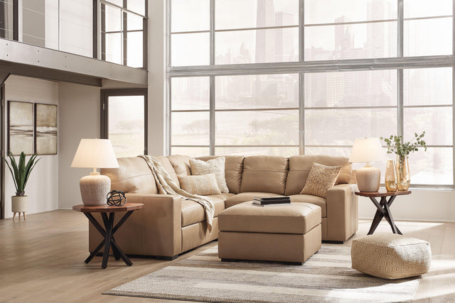 Ashley Bandon - Toffee - 3 Pc. - 2-Piece Sectional With Laf Loveseat, Ottoman