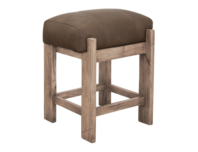 International Furniture Direct White Balam - Stool - Camel Brown