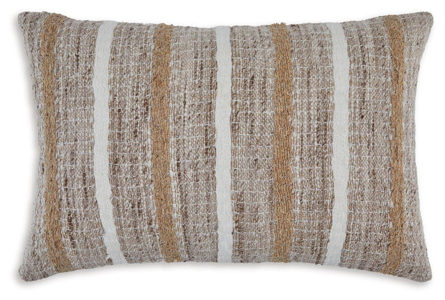 Ashley Benish Pillow (4/CS) - Tan/Brown/White