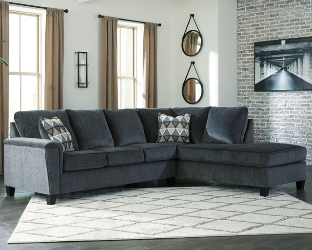 Ashley Abinger - Smoke - Right Arm Facing Chaise 2 Pc Sectional