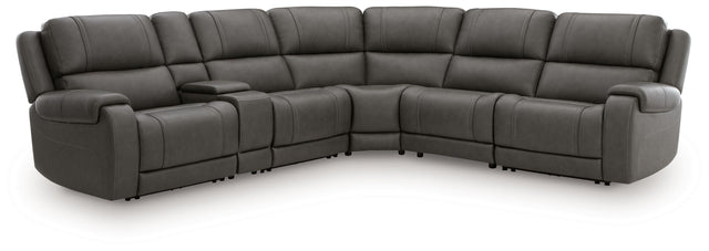Ashley 5Z - Pittson - 6-Piece Power Reclining Sectional With Storage Console - Anchor