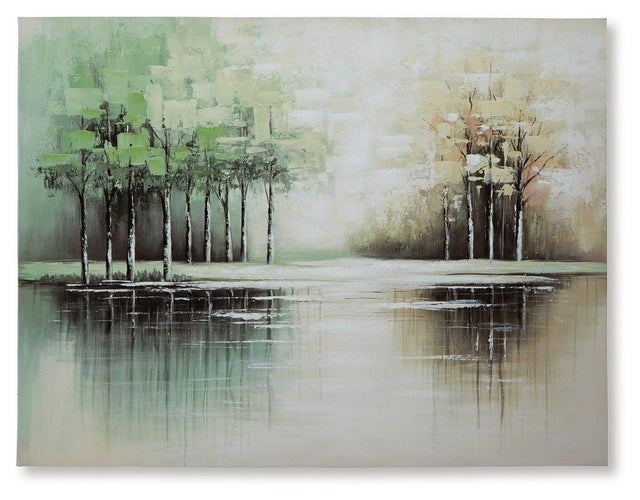 Ashley Garlenridge Wall Art - Green/Tan/White