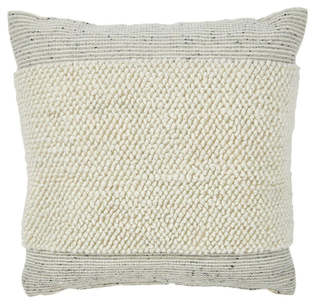 Ashley Rowcher Pillow - Gray/White