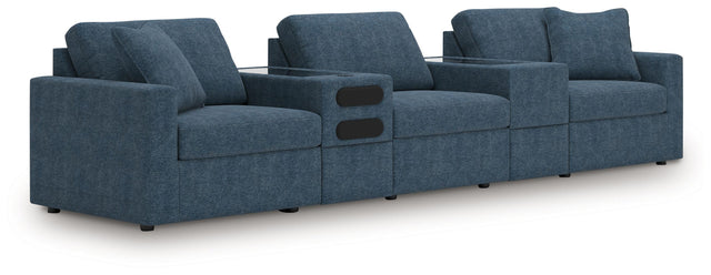 Ashley Modmax - Ink - 5-Piece Sectional With Audio System And With Storage Console