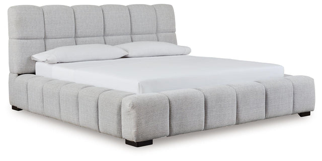 Ashley Grendusk - Light Gray - California King Upholstered Bed