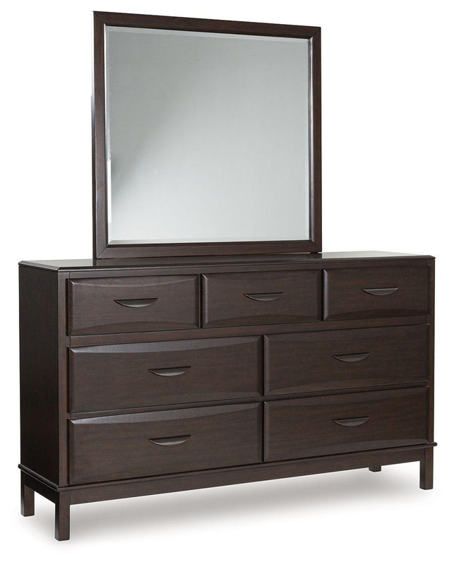 Ashley Vanmore - Dark Brown - Dresser And Mirror