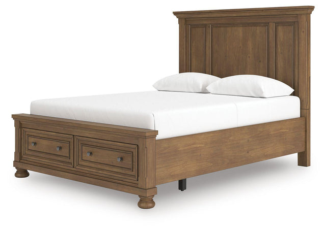 Ashley Feddinger - Medium Brown - Queen Panel Storage Bed