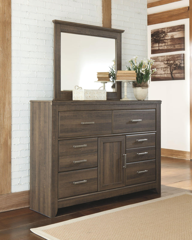 Ashley Juararo - Dark Brown - Dresser, Mirror