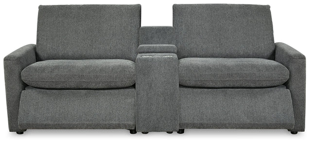 Ashley Hartsdale - Granite - Loveseat With Console 3 Pc Power Sectional
