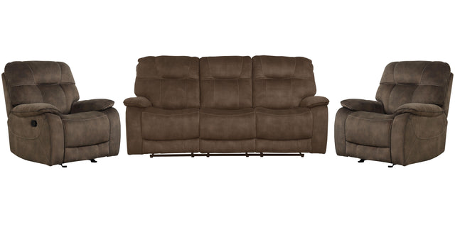 Parker House Cooper - Manual Glider Reclining Sofa And 2 Recliners - Shadow Brown