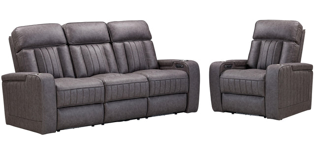Parker House Equinox - Power Reclining Sofa And Recliner - Mercury