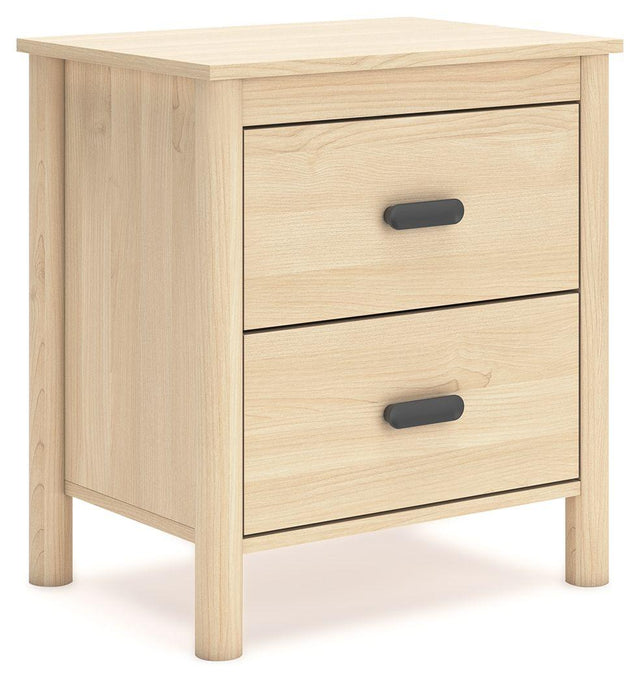 Ashley Cabinella Two Drawer Night Stand - Tan