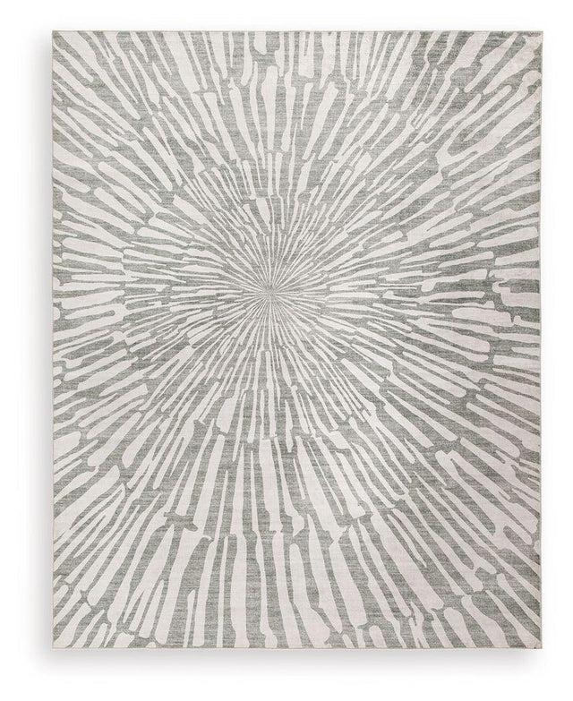 Ashley Verland Washable Large Rug - Gray/White